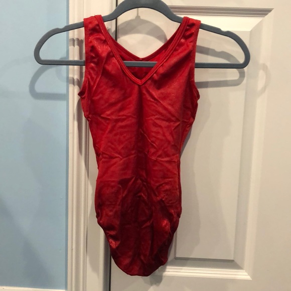 AXS red leotard with rhinestones, GK’s 2012 Olympic series - Picture 2 of 4